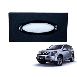 Kozdiko 100 Pulls PU Leather Grey Car Tissue Paper Box with 200 Sheets for Mahindra XUV 500, KOZ_29510-picture-33