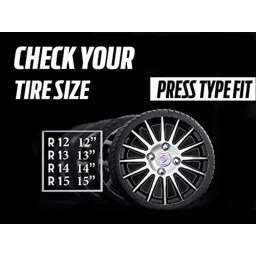 Auto Pearl 4 Pcs 13 inch ABS Black &a; SIlver Car Wheel Cover Set for Maruti Suzuki WagonR 2017 image 2