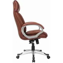 Adiko Leatherette Tan High Back DIY Office Chair with Armrest, ADVN TAN 400 image 3