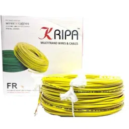 KRIPA 2.5 Sqmm Single Core Yellow FR PVC Insulated CCR Copper Wire for Domestic &a; Industrial Purpose, Length: 36 m-picture-17