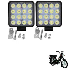 Kozdiko 2 Pcs 48W 16 LED Square Bright Beam White Fog Light Set for TVS Super XL, koz_92982-picture-34