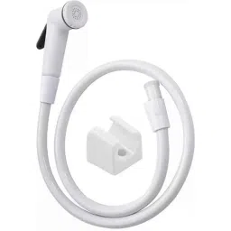 Clinton ABS White Glossy Toilet Jet Spray Health Faucet with 1m Hose Pipe image 2