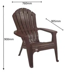 Supreme Relax Plastic High Back Globus Brown Chair with Arm (Pack of 4) image 2