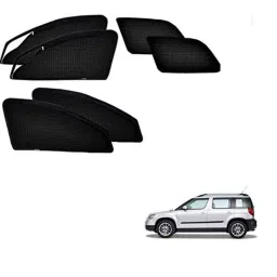 Kozdiko 6 Pcs Polyester Magnetic Zipper Car Sunshade Curtain Set for Skoda Yeti, KOZ-82085-picture-28