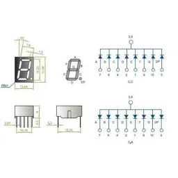 Oasistek 100 Pcs 0.56 inch Ultra Red Single Digit Display Module Set, TOS-5166 image 2