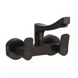 Cera Perla Metal Quarter Turn Dual Lever Wall Mount Sink Mixer, F1012511BM-picture-11