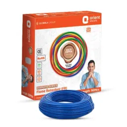 Orient Diamond 1 Sqmm Blue Single Core PVC Insulated Copper Conductor Unsheathed FR Cable, 711FRC5B0100D, Length: 90 m-picture-29