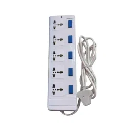 Silcon Gold M501 5+5 2.5m 220W Plastic White Long Extension Board-image-10