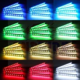 Kozdiko 4 in 1 12 LED Foot Strip Interior Decorative Light for Mercedes Benz A-Class image 3