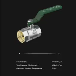 RN 20mm Forged Brass 2 Way Nickel Plated Ball Valve, RNBV400020 image 2