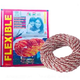 Elson 23/76 1 Sqmm Two Core Red &a; White PVC Insulated Aluminium Cable, Length: 91 m-picture-7