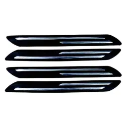 Auto Pearl 4 Pcs PVC &a; Rubber Black Double Chrome Linning Bumper Corner Moulding Set for Mahindra Verito Vibe image 2