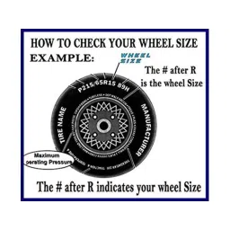 Auto Pearl 4 Pcs 14 inch Black ABS Press Type Hubcap Wheel Cover Set with Retention Ring for Toyta Qualis image 5