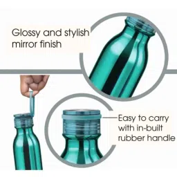 Milton Glitz 1000ml Glossy Green Hot &a; Cold SS304 Thermosteel Bottle, TTPMLNGLITZ1000GRN image 3