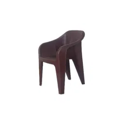 Supreme Futura Contemporary Design Plastic Globus Brown Chair with Arm (Pack of 4) image 2