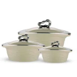 Trueware Zinna 3 Pcs Brown Mirror Finish Casserole Set, Capacity: 1000 ml &a; 1500 ml &a; 2000 ml-picture-40