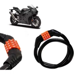 Auto Pearl Black &a; Orange 4 Digit Anti-Theft Combination Number Lock for CBR 1000RR-picture-26