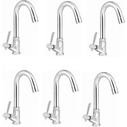 Prestige Croma Brass Chrome Finish Swan Neck Pillar Tap (Pack of 6)-picture-46