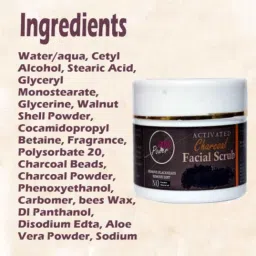 Indopower DD235 100g Activated Charcoal Facial Scrub with 100g Coffee &a; Chocolate Facial Scrub Combo Pack image 4