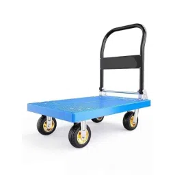 Nutronics 200kg Plastic Foldable Moving Platform Hand Trolley with 360 deg Swivel Wheels, NS HT-200kg-image-1