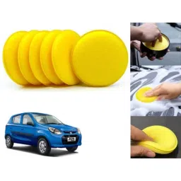 Auto Pearl Polyurethane Beige Washing &a; Waxing Polish Foam Sponge for Alto800 2012-2016 (Pack of 6)-picture-19