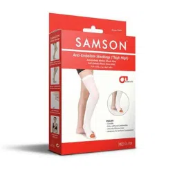Samson GS-1203 White Thigh High Anti Embolism Stocking, Size: M image 4