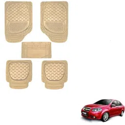 Kozdiko 6255 5 Pcs Rubber &a; PVC Beige Car Foot Mat Set for Chevrolet Aveo-picture-19