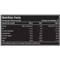 One Science 5kg Double Rich Chocolate Mass Gainer image 2