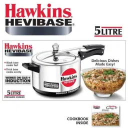 Hawkins Hevibase 5L Aluminium Silver Pressure Cooker, HK-KW-H56 image 2
