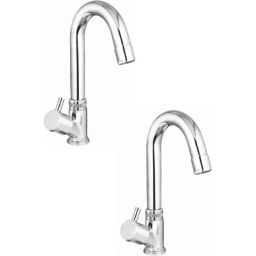 IRIS Dove Brass Chrome Finish Swan Neck Tap (Pack of 2)-picture-6