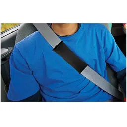 Kozdiko 2 Pcs Valvet Black Seat Belt Cushion Pillow Set for Ford Figo Aspire image 2