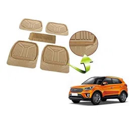 Kozdiko 5 Pcs Rubber Beige 3G Rubber Mat Set for Hyundai Eon-picture-26
