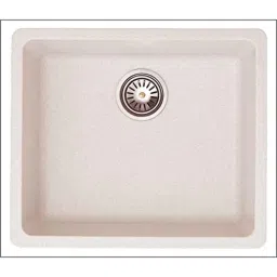 Uken Heavy Duty Quartz Kitchen Sink (18X16) With Accessories(18/16-Qu-Gr-Ds-1) White-picture-12