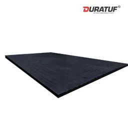Duratuf 4x7ft Rubber Black Hexa Cow Mat image 2