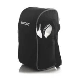 Borosil 3 Pcs Stainless Steel Grey Hot n Fresh Insulated Lunch Box Set, FGSTIFFCON3 image 3