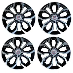 Hotwheelz 4 Pcs 13 inch Black &a; Silver Wheel Cover Set for All Cars, HWWC_PEARL_DC13-picture-30