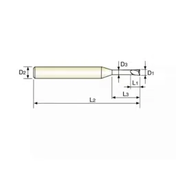 YG-1 45mm 2 Flute End Mill for Rib Processing, G8A45816 image 2