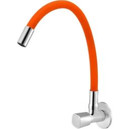 IRIS DIXY Brass Chrome Finish Orange Flexible Sink Cock-picture-29
