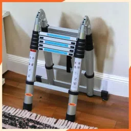 Prime 11 Steps 10.5ft Aluminium Portable &a; Compact Telescopic Ladder with Anti-Slip Rubber, PT-A-112 image 3