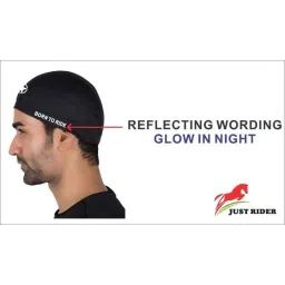 Just Rider Black Running Skull Cap Helmet Liner for Men (Pack of 5) image 5