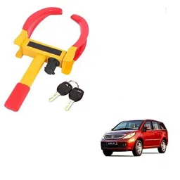 Kozdiko Steel Yellow &a; Red Anti-Theft Heavy Duty Car Wheel Tyre Lock Clamp for Tata Aria-picture-18