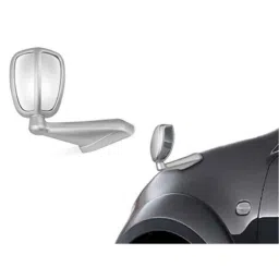 SureStrive ABS Plastic Silver Heavy Quality Front Side Fender Angle View Bonnet Blind Mirror for Toyota Innova Hycross image 2