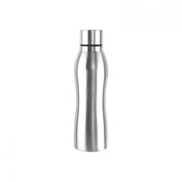 Cello Curvy 1000ml Stainless Steel Silver Single Wall Water Bottle, 405CSSB0475 (Pack of 3)-picture-40