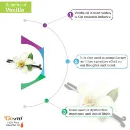 GoWoo 2 Pcs 10ml Natural Vanilla Aroma Oil &a; 100ml Pomegranate Seed Carrier Oil Set, GWOC1290-P47+P184 image 4