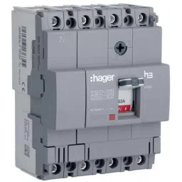 Hager 100A 4 Pole h3 Thermal Magnetic Release MCCB, HHA101Z, Breaking Capacity: 25 kA-picture-29