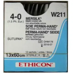 Ethicon NW5086 12 Pcs 4-0 Silver Mersilk Non-Absorbable Suture Box, Size: 20 mm-picture-42