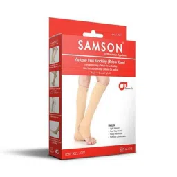 Samson AK-0705 Beige Below Knee Varicose Vein Stocking, Size: XXL image 5