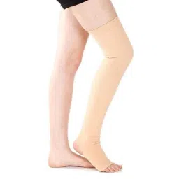 Samson AK-0704 Beige Above Knee Varicose Vein Stocking, Size: L-picture-25