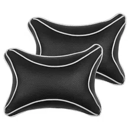 AllExtreme Exnp008 2 Pcs PU Leather Car Neck Rest Pillows Headrest Cushions Set For All Cars Travel Seat-picture-33