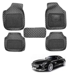 Kozdiko 5 Pcs Waterproof &a; Luxury 7D Black Leatherette Car Floor Mat Set for Mercedes Benz AMG-GT-picture-23